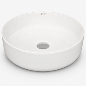 BS -2031, NEO OVAL BRANCA - CUBA SOBREPOR  - DIMENSOES: 400*400*120MM